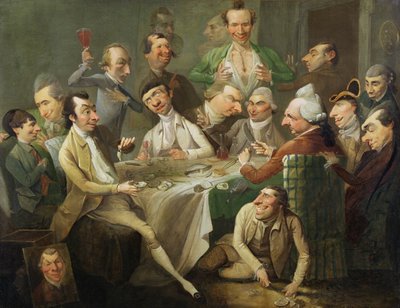 Een karikatuurgroep, c.1776 door John Hamilton Mortimer