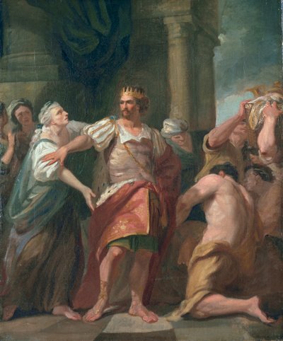 Eduard de Belijder ontneemt zijn moeder haar bezittingen, c.1763 door John Hamilton Mortimer