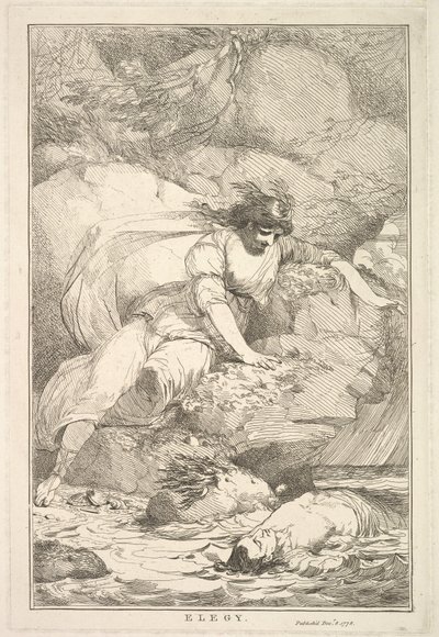 Elegie uit Vijftien Etsen Gewijd aan Sir Joshua Reynolds door John Hamilton Mortimer