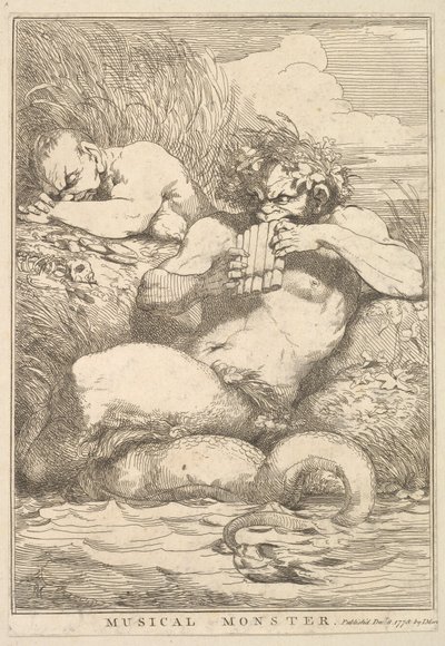 Muzikaal Monster uit Vijftien Etsen Gewijd aan Sir Joshua Reynolds door John Hamilton Mortimer