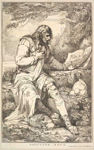 Salvator Rosa uit Vijftien Etsen Gewijd aan Sir Joshua Reynolds door John Hamilton Mortimer