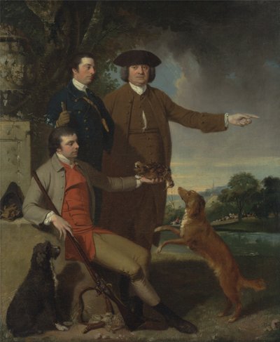 Zelfportret met Vader en Broer door John Hamilton Mortimer