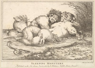 Slapende Monsters, 25 januari 1780 door John Hamilton Mortimer