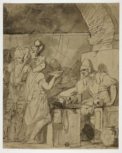 Soldaten die zichzelf opfrissen door John Hamilton Mortimer