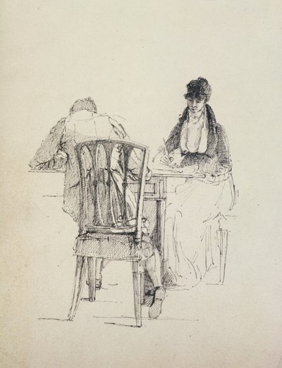 Een Man die Leest, ca. 1804-30 door John Harden