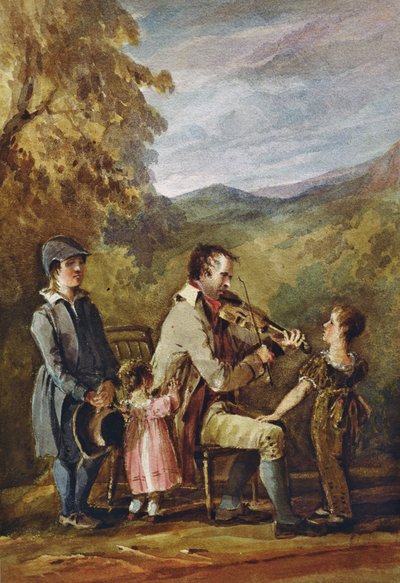 Blinde violist door John Harden