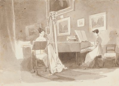 Harpist door John Harden
