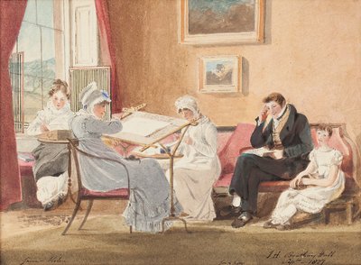 Jessie bij een ezel, 1827 door John Harden