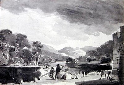 Landschap met een Meer door John Harden