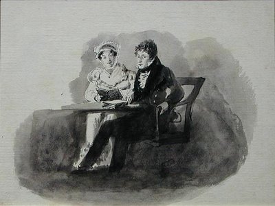 Man en Vrouw die Lezen door John Harden