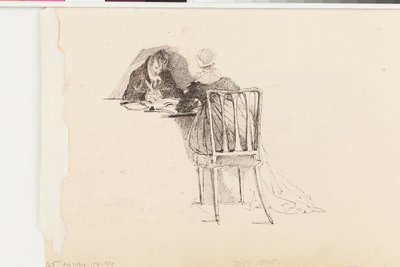 Man en Vrouw Schrijven aan een Tafel door John Harden