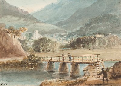 Oude molenbrug, 1843 door John Harden
