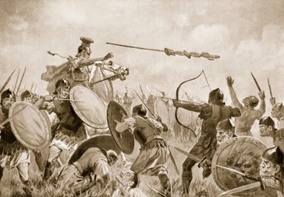 Een Romeinse slag met de Volsciërs door John Harris Valda