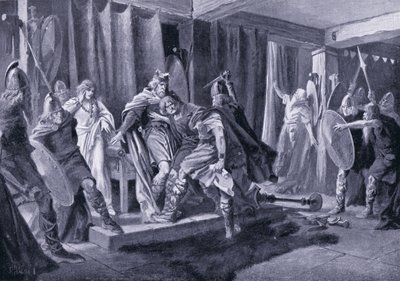 Poging tot moord op koning Edwin van Northumbria AD 626 door John Harris Valda
