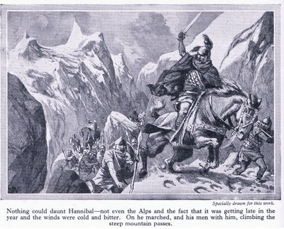 Hoe Hannibal de Alpen Overstak, c.1950 door John Harris Valda