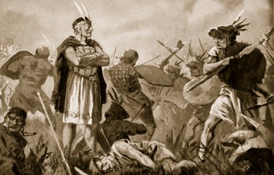 Huscar en Atahualpa vechten om het Inca-rijk door John Harris Valda