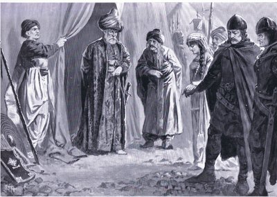 Ivan Shishman III levert zijn zus aan Sultan Murad I, AD1366, uit Hutchinson