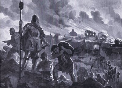 Ivan de Zwarte steekt Zhabliak in brand 1484, uit Hutchinson