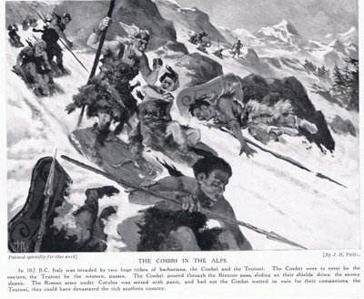 De Cimbri in de Alpen door John Harris Valda
