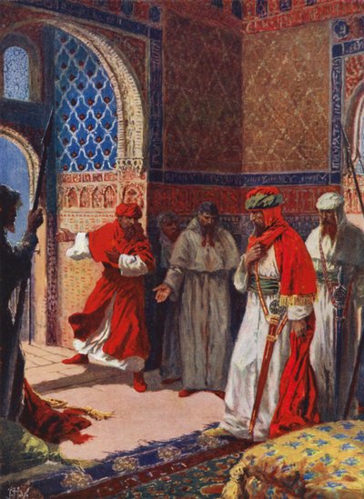De laatste raad van Boabdil in het Alhambra door John Harris Valda