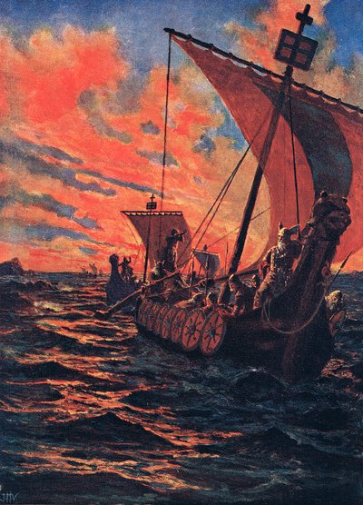De Terugkeer van de Vikingen, illustratie uit 