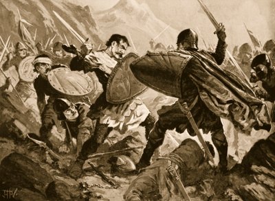 Tsaar Michael Shishman van Bulgarije gedood in de Slag bij Velbazhd, 1330 door John Harris Valda