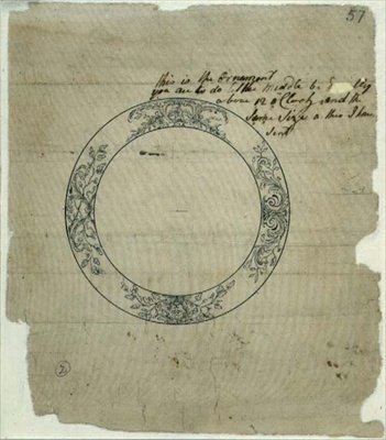 Ms 3972/3 Wijzerplaatontwerp voor de 4e tijdmeter door John Harrison