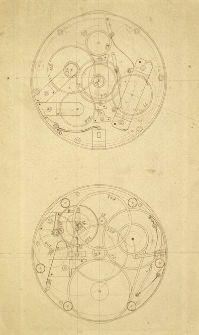 De beweging van H.4, een lengtegraad tijdmeter ontworpen en getekend door John Harrison, c.1760-72 door John Harrison