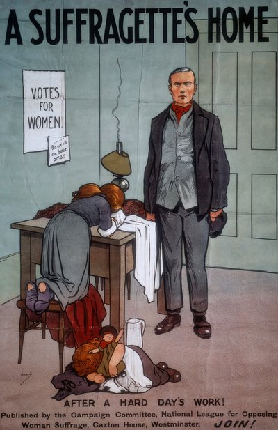 Een huis van een suffragette / J. Hassall / Poster, 20e eeuw door John Hassall