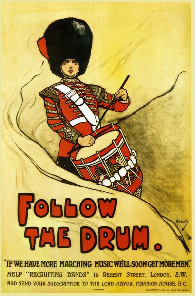 "Follow the Drum" / J. Hassall door John Hassall