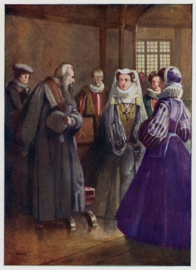Presbyteriaanse hervormer John Knox ontmoet Mary, Queen of Scots door John Hassall