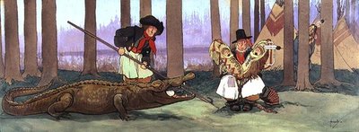 De piraat, Gentleman Starky, is gevangen door de Indianen en is ellendig. Smee zingt een vers van het piratenlied voor Kapitein Haak die nu in de krokodil zit door John Hassall