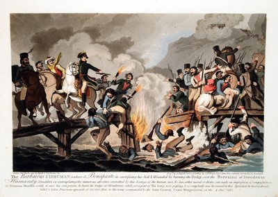 Franse leger steekt de Berezina over in november 1812 door John Hassell