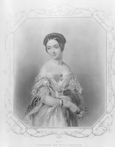 Elizabeth Wellesley, hertogin van Wellington, gegraveerd door William en Francis Holl door John Hayter