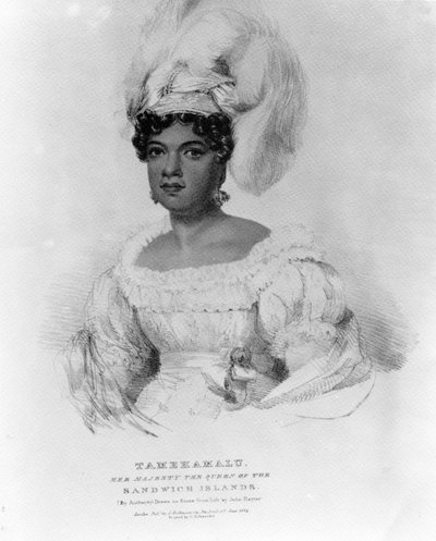 Tamehamalu, Hare Majesteit de Koningin van de Sandwich-eilanden, 1824 door John Hayter