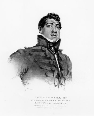 Tamehameha II, Zijne Majesteit de Koning van de Sandwich Eilanden, 1824 door John Hayter