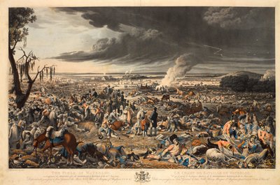 Het Veld van Waterloo, zoals het verscheen de ochtend na de gedenkwaardige slag van 18 juni 1815 door John Heaviside (after) Clark
