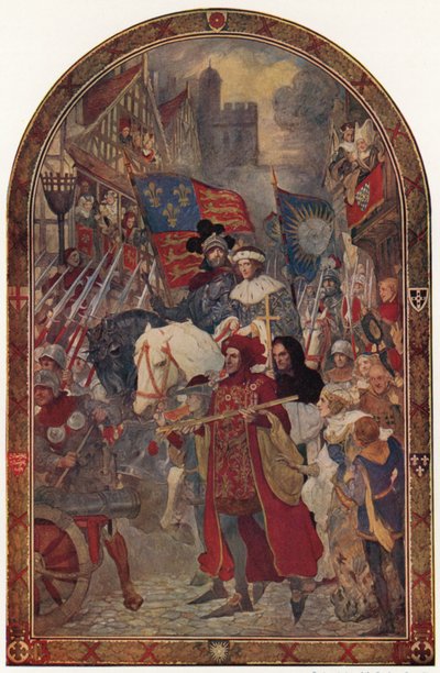 Hendrik VI. De Slag bij Barnet, 1471 door John Henry Amshewitz