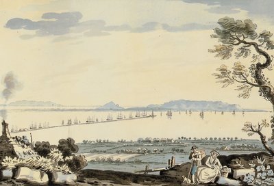 Uitzicht op Dublin Bay en haven, Hill of Howth door John Henry Campbell