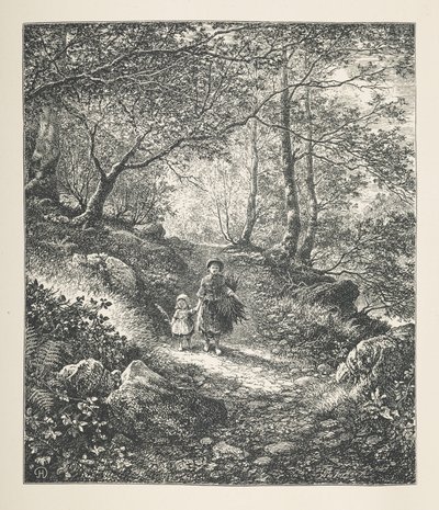 Plaat 26. Wandelen door een bos, uit 