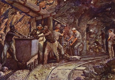 Kimberley diamantmijnen door John Henry Frederick (after) Bacon
