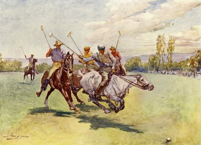 Polo in Zuid-Afrika door John Henry Frederick (after) Bacon