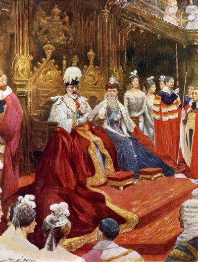 De koning opent het parlement door John Henry Frederick (after) Bacon