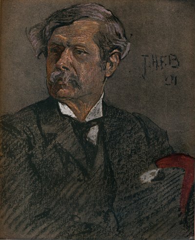 Portret van Alfred East, c1902 door John Henry Frederick Bacon