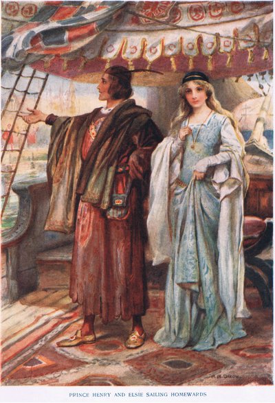 Prins Hendrik en Elsie varen naar huis door John Henry Frederick Bacon
