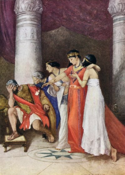 Antonius en Cleopatra door John Henry Frederick after Bacon