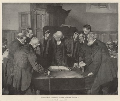 Wijding van ouderlingen in de Schotse kerk door John Henry Lorimer