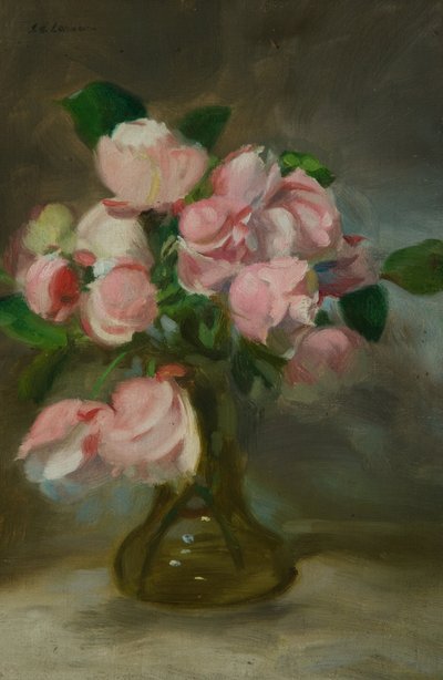 Stilleven met een vaas bloemen door John Henry Lorimer