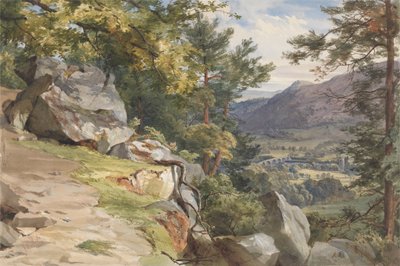 Uitzicht vanaf Craig-y-Barns, Dunkeld, naar het zuiden door John Henry Mole