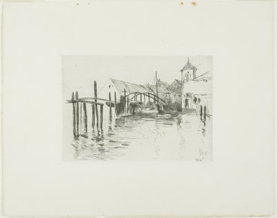 Dok in Newport door John Henry Twachtman